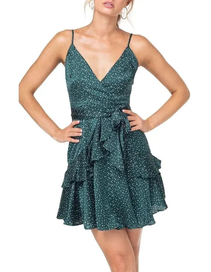 Pilgrim Adriane Mini Dress Emerald Size 16 photo 2