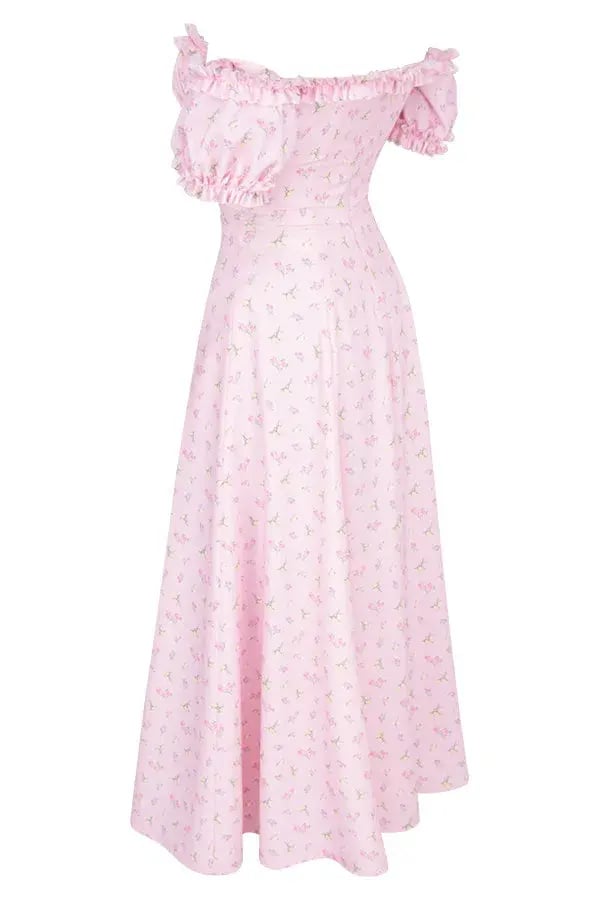 House of CB 'Lauren' Strapless Midi Sundress Pink Floral Size Small / Au 8 photo 5