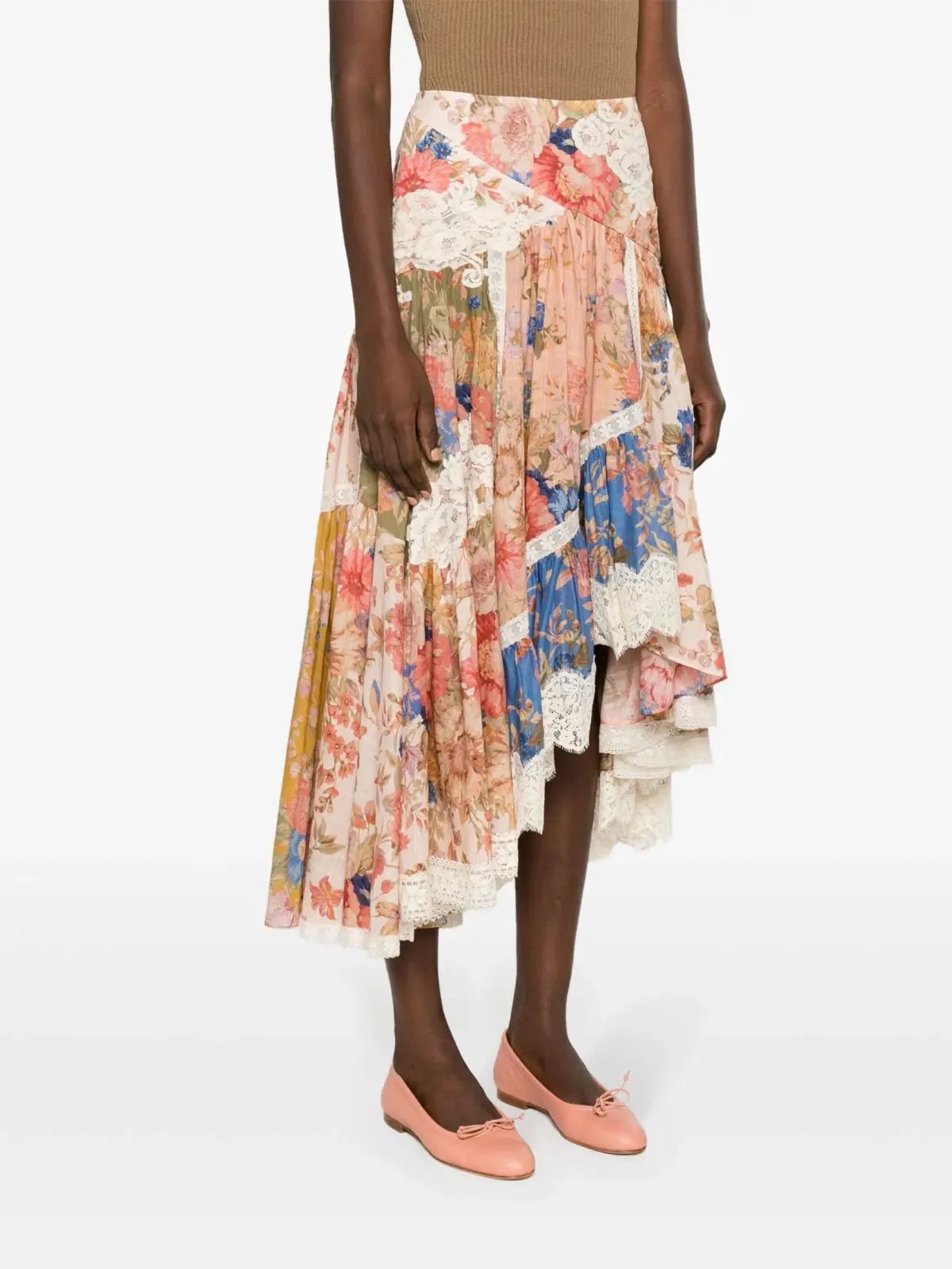Zimmermann August Asymmetric Skirt Floral Size 0P / AU 6- 8 photo 2