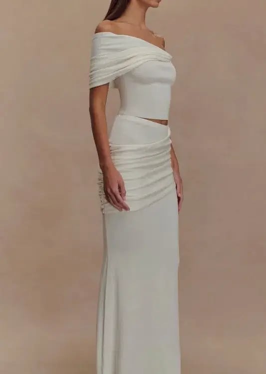 Meshki Irene Top & Skirt Set Ivory Size AU 8 photo 3