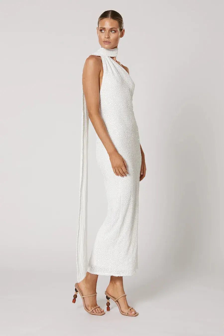 Winona Talei Scarf Dress White Size 14 photo 2