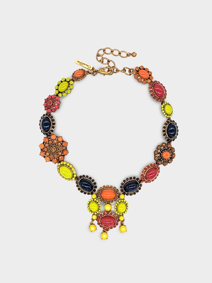 Oscar De La Renta Multicolour Cabochon Collar Necklace photo 3
