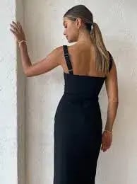 Camilla & Marc Brixton Midi Dress In Black Size 8 photo 3