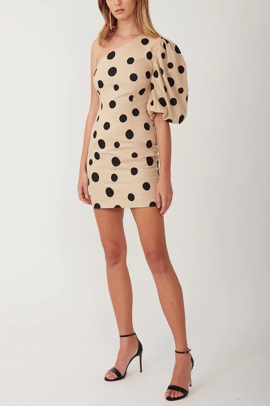 Torannce One Spot Mini Dress Beige Size 6 / XS photo 2