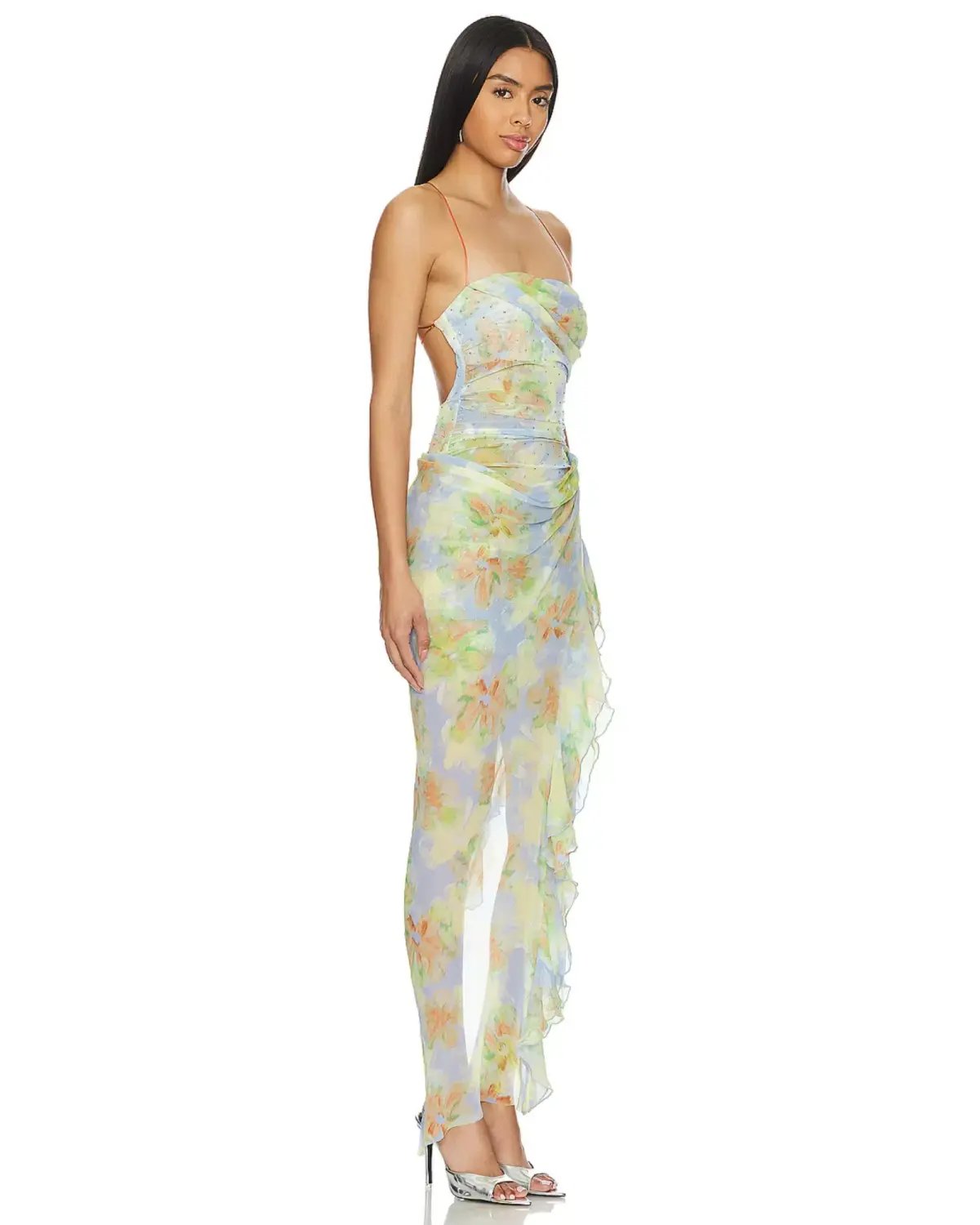 Bec & Bridge Zephy Asym Dress Blue Blossom Size AU 6 photo 2