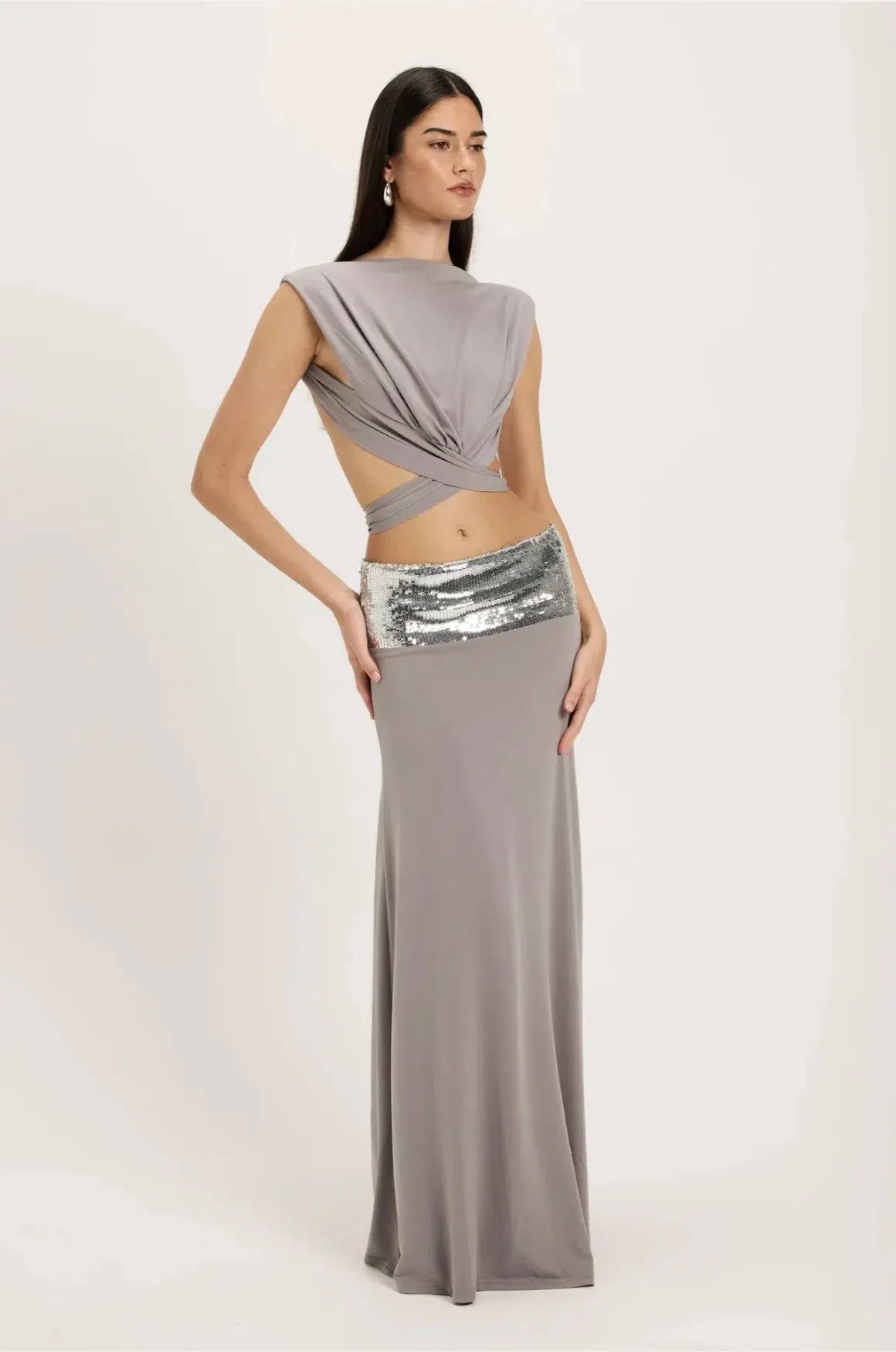 Ance Gria Lune Top and skirt Grey Size S/8 photo 3