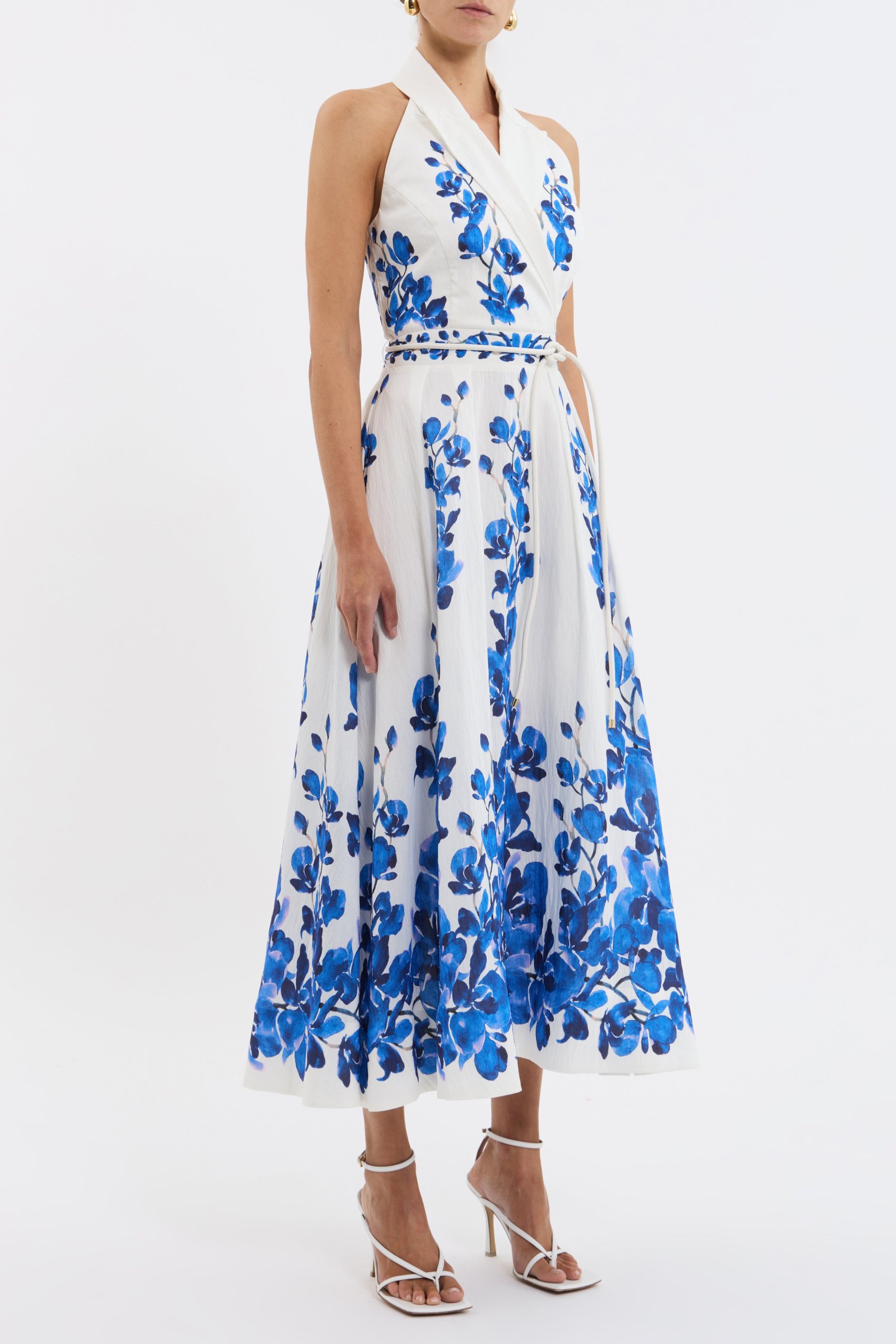 REBECCA VALLANCE ORCHID BLUES MIDI DRESS - VINES PRINT photo 6