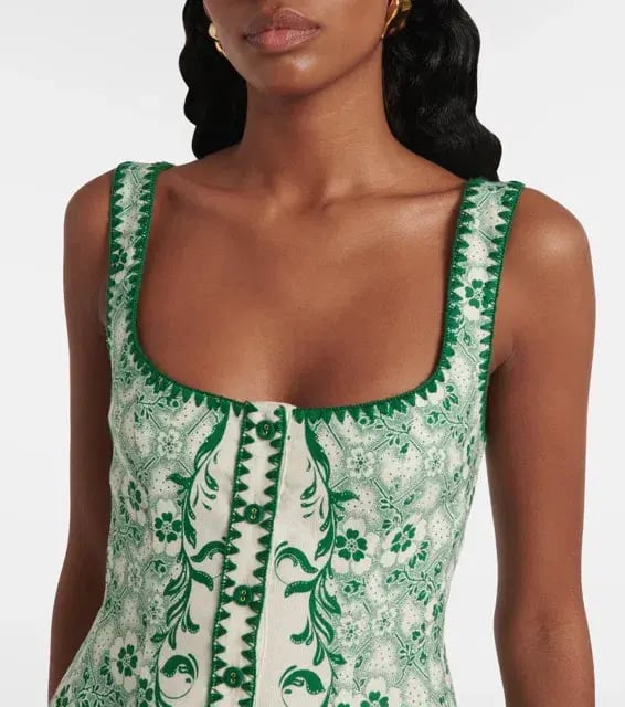 ALEMAIS Olive Mini Dress Exclusive Green Size 8 AU photo 3