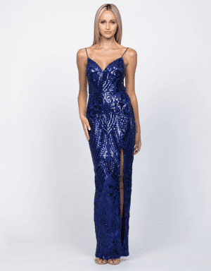 Bariano Rowie Plunge Neckline Gown photo 3