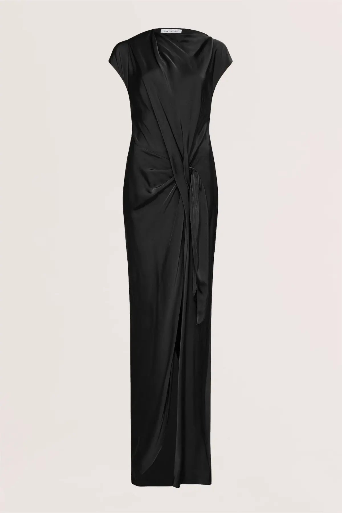 Bianca Spender Eva Satin Crepe Dress Black Size 16 photo 4