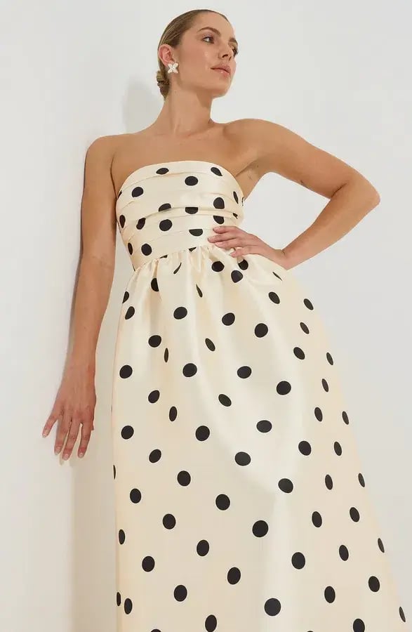 Pasduchas Dottie Strapless Midi Dress Size 16 photo 4