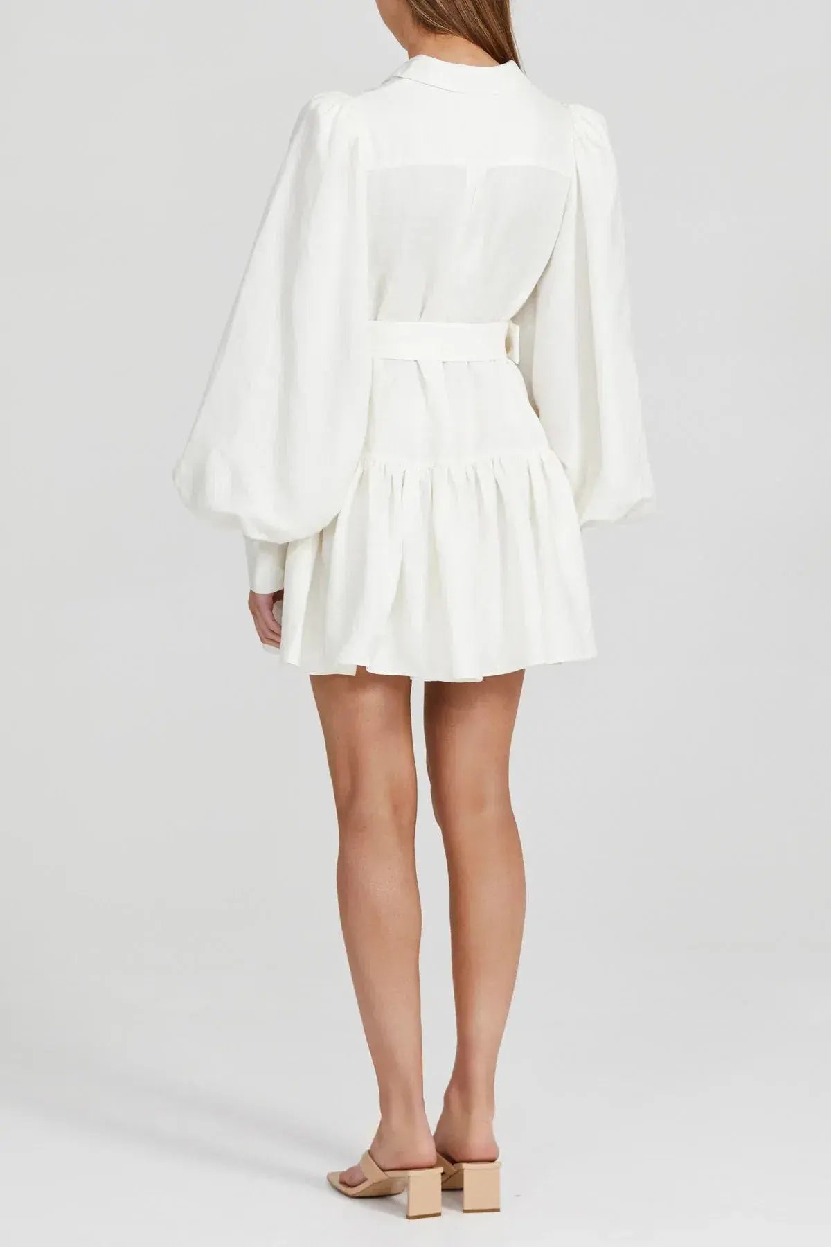 Acler Sherwood Mini Dress Ivory Size 14 photo 3