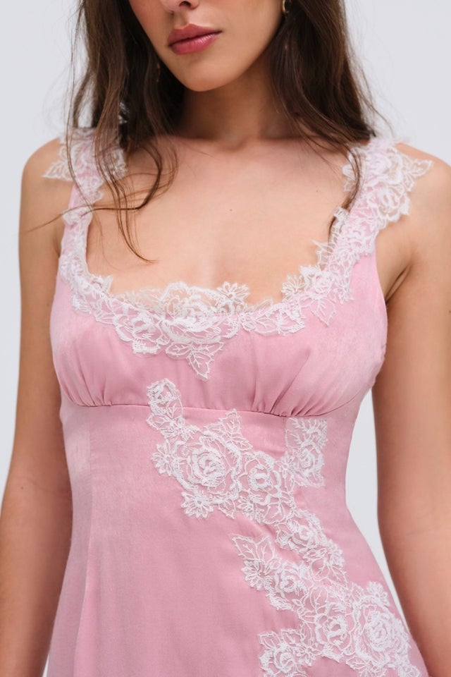 FOR LOVE & LEMONS CLEMENCE MAXI DRESS - PINK photo 3