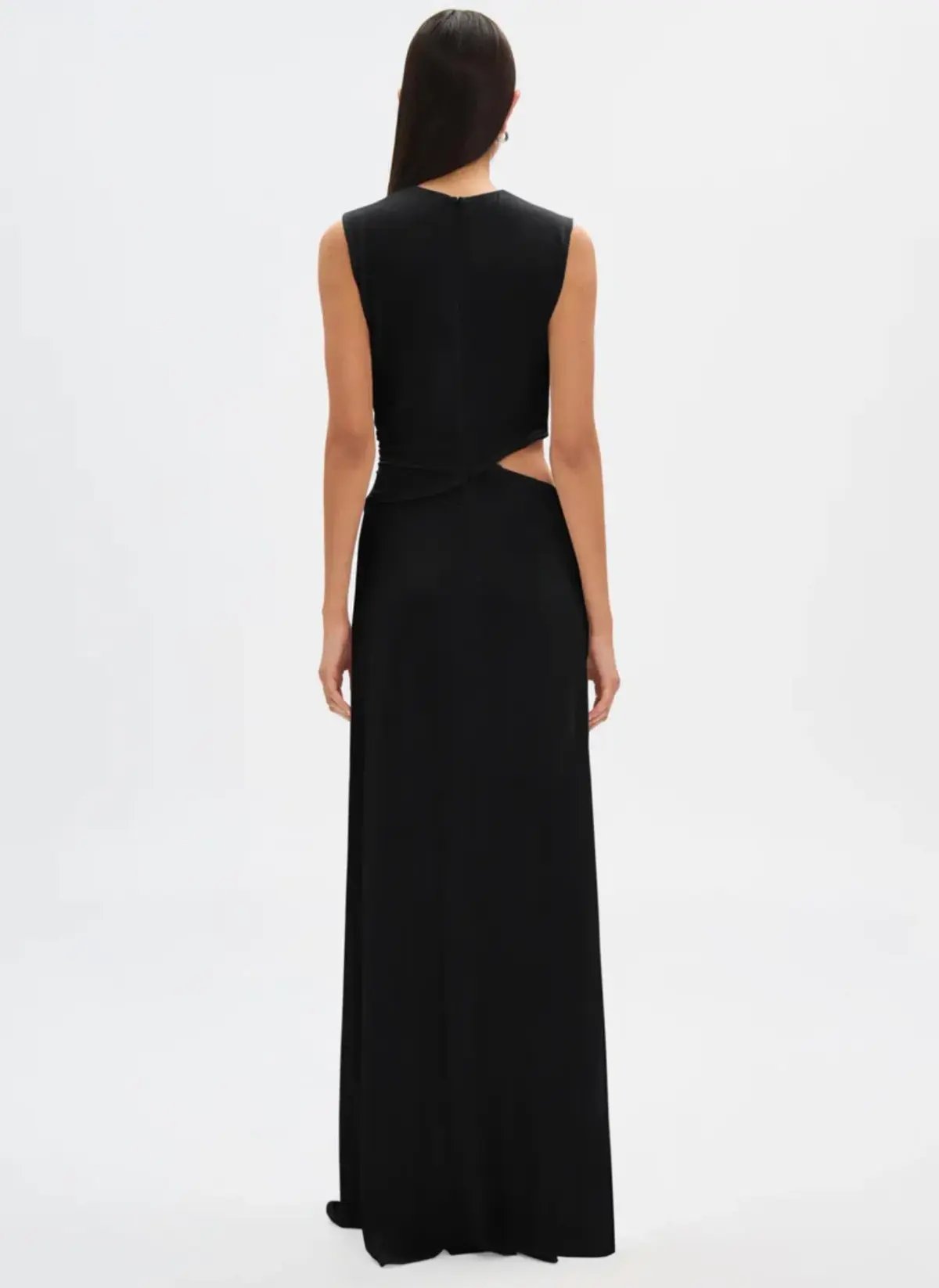 MISHA The Sierra Cupro Dress Black Size 6 photo 3