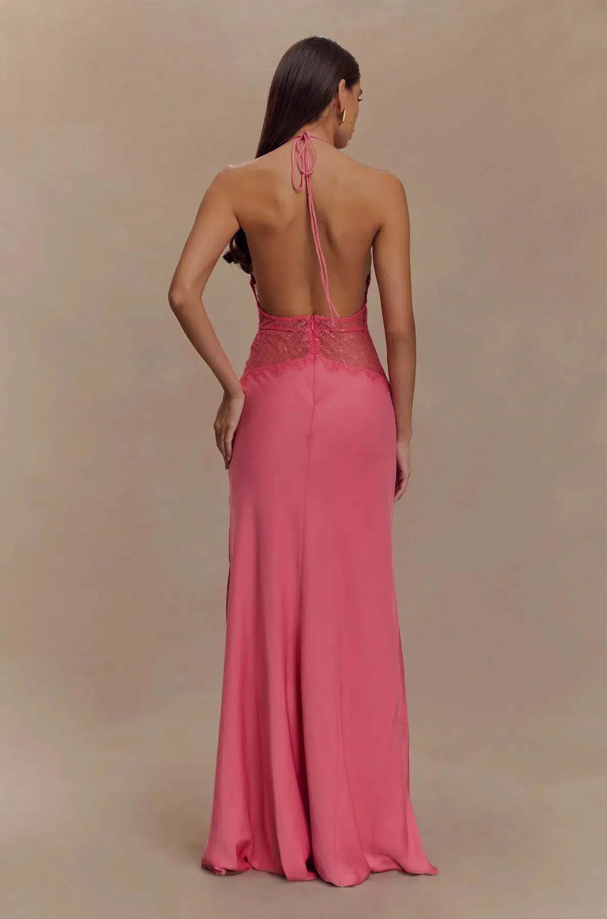 Meshki Dinah Lace and Satin Maxi Blush Rose Size S / AU 8 photo 4