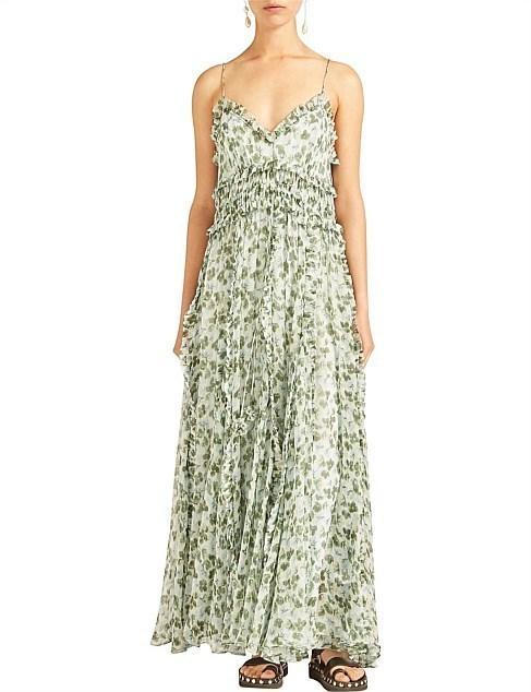 Lee Mathews Nina Silk Crinkle Cami Dress Floral Size 10 photo 4