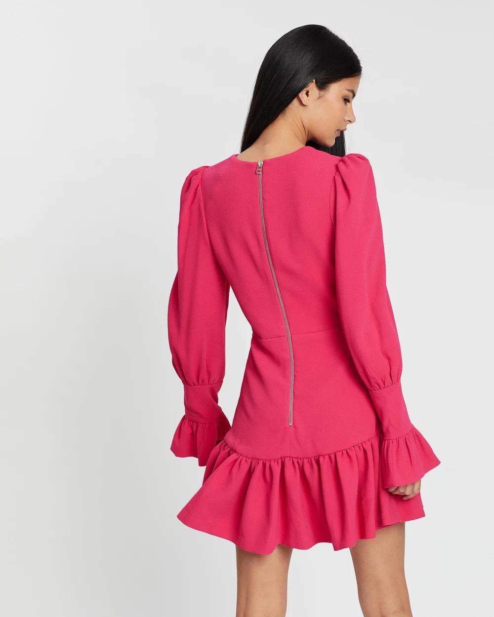 By Johnny Anna V Tulip Sleeve Mini Dress Size 8 photo 3