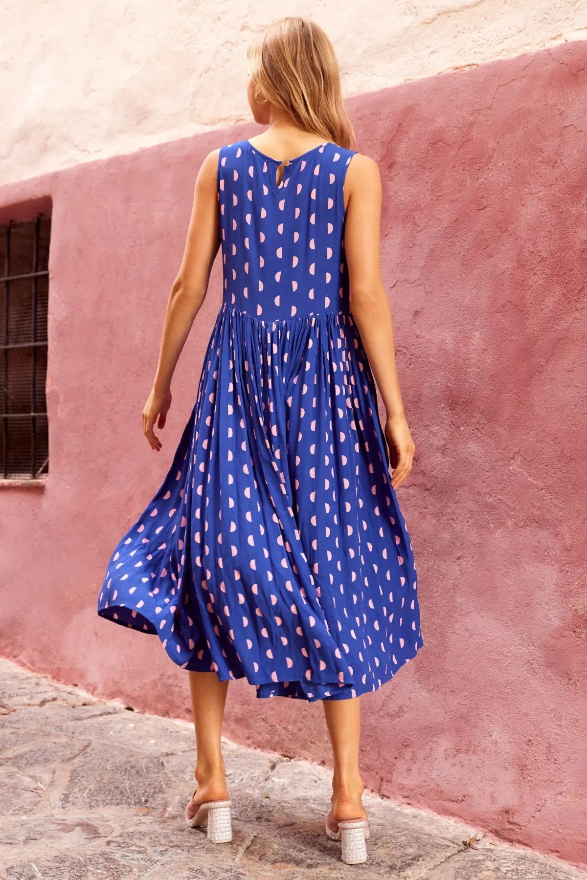 Mister Zimi Zoe Midi Dress In Luna Rosa Size 8 photo 3