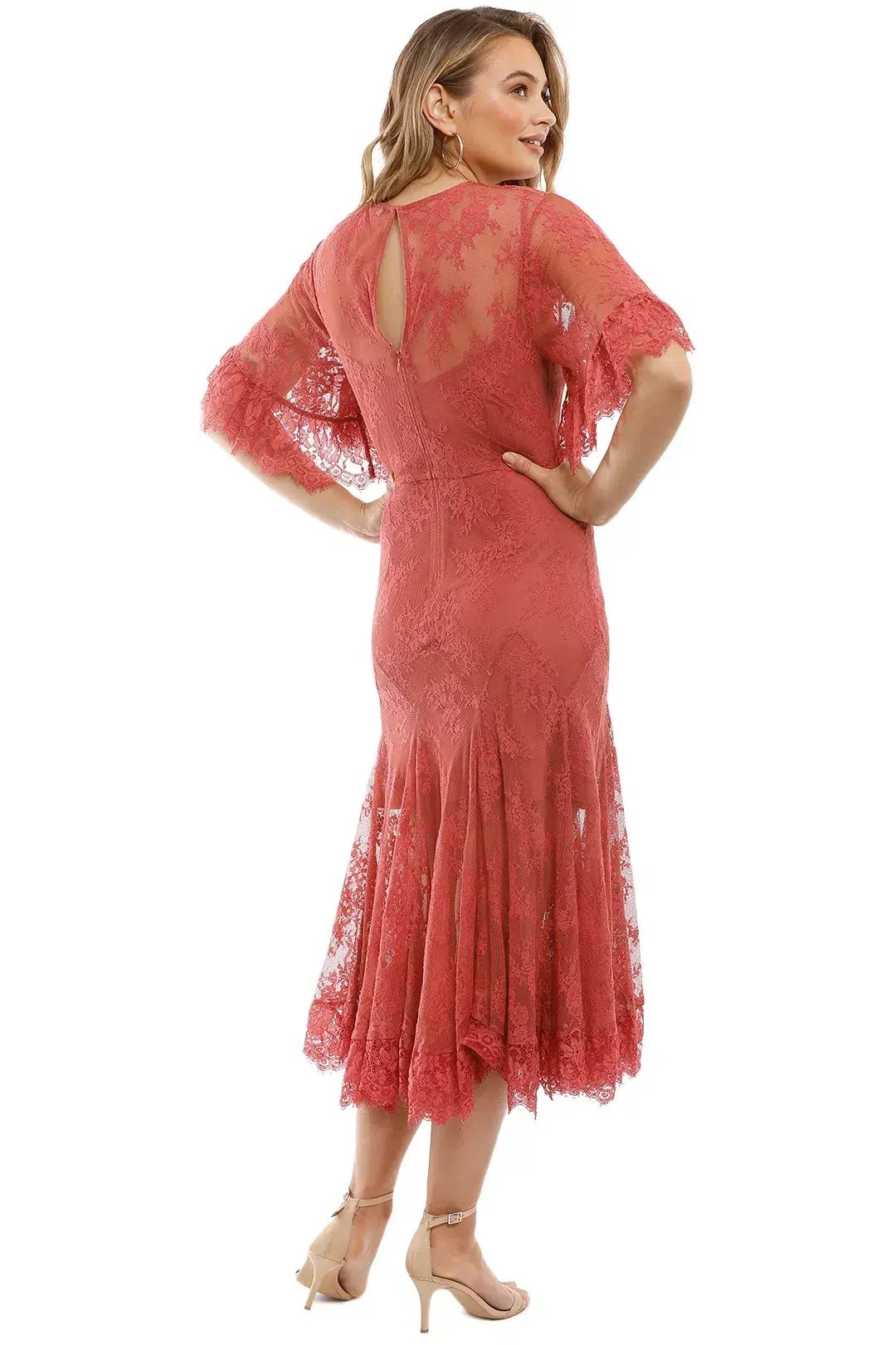 Talulah Blind Love Midi Dress  Rosewood Size 8 photo 3