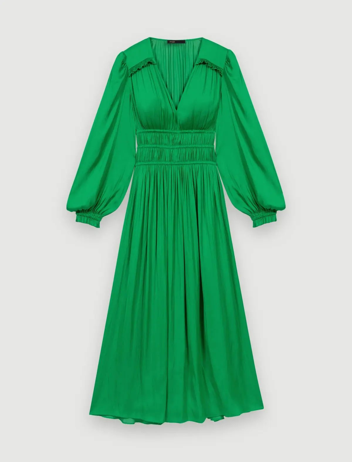 Maje Riannette Dress Midi Green Size 34 / AU 6 photo 4