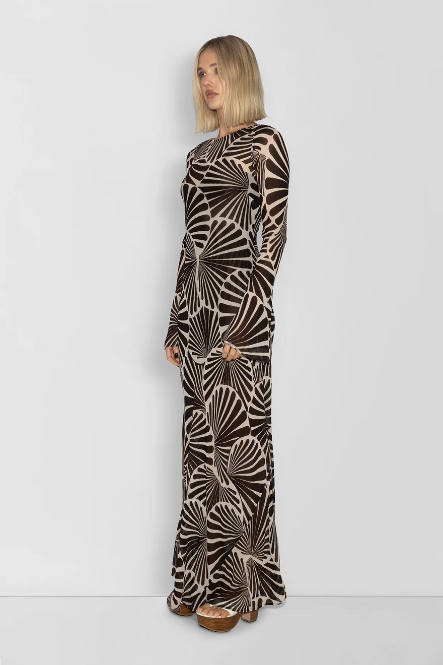The Wolf Gang Lottie Maxi Dress - Cocoa Shell photo 4