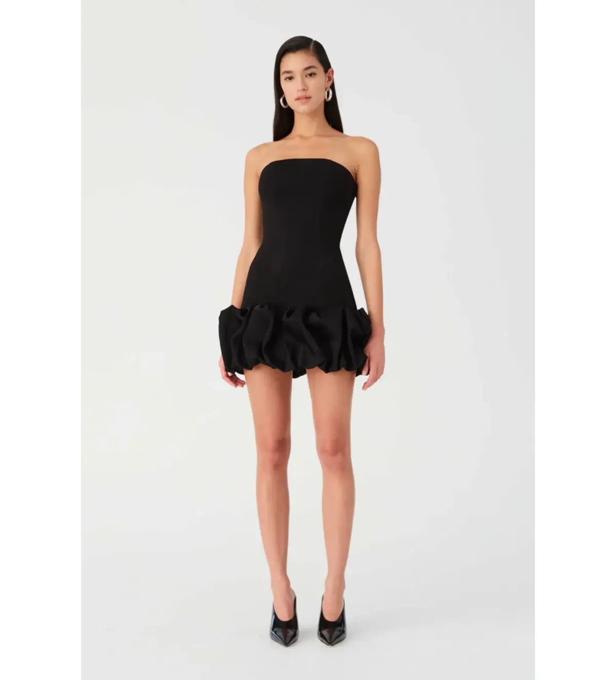 Misha Saphira Crepe Mini Dress Black Size AU 6 photo 4