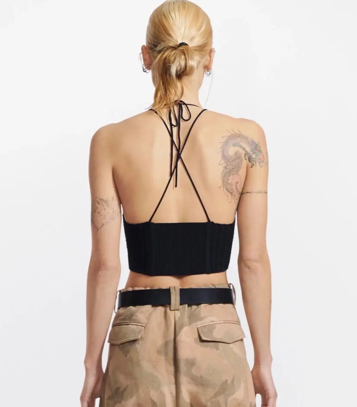 Dion Lee  Crochet Tie Corset Black Size S / Au 8 photo 3