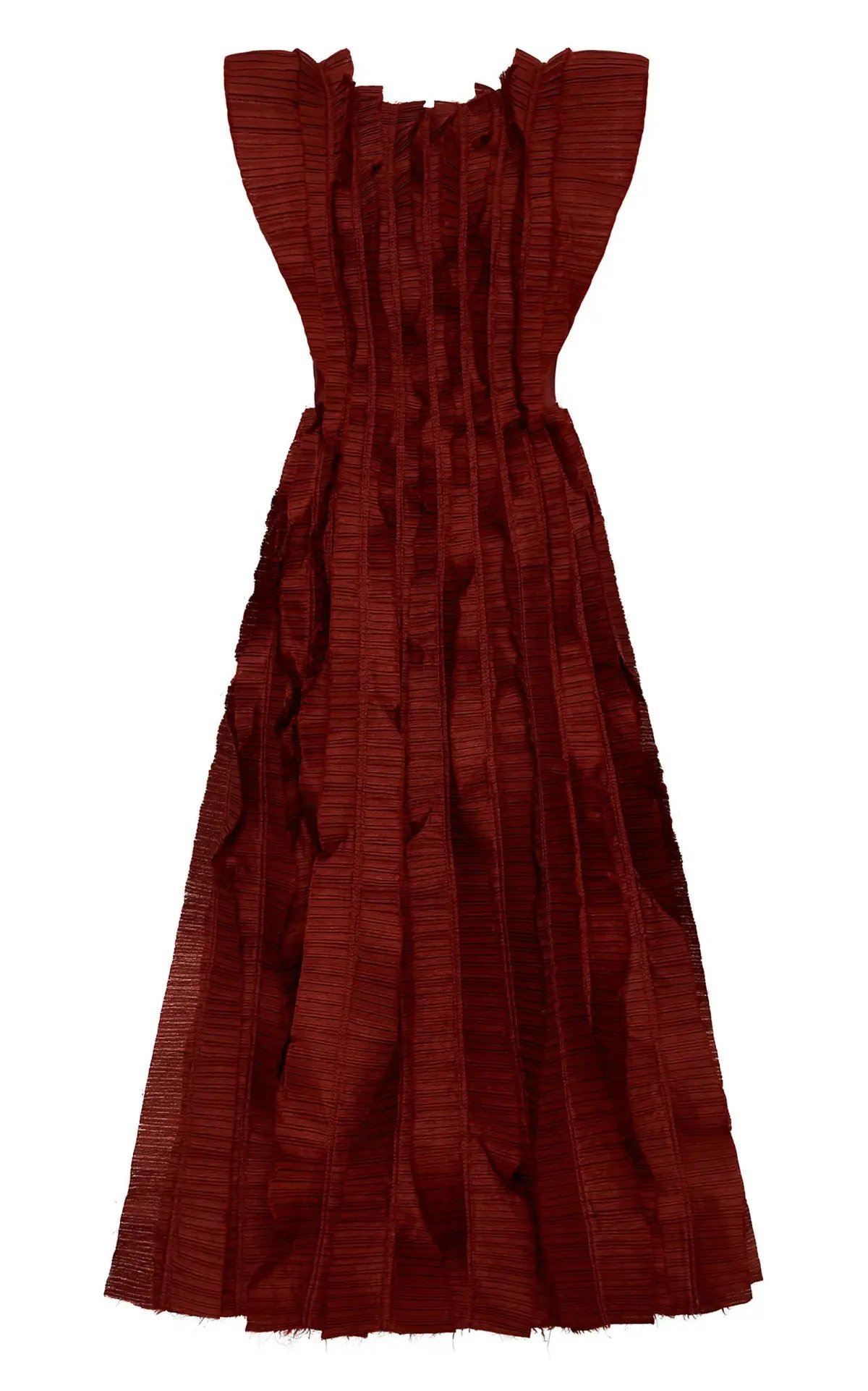 Aje Hybrid Midi Dress Burgundy Size 8 photo 4