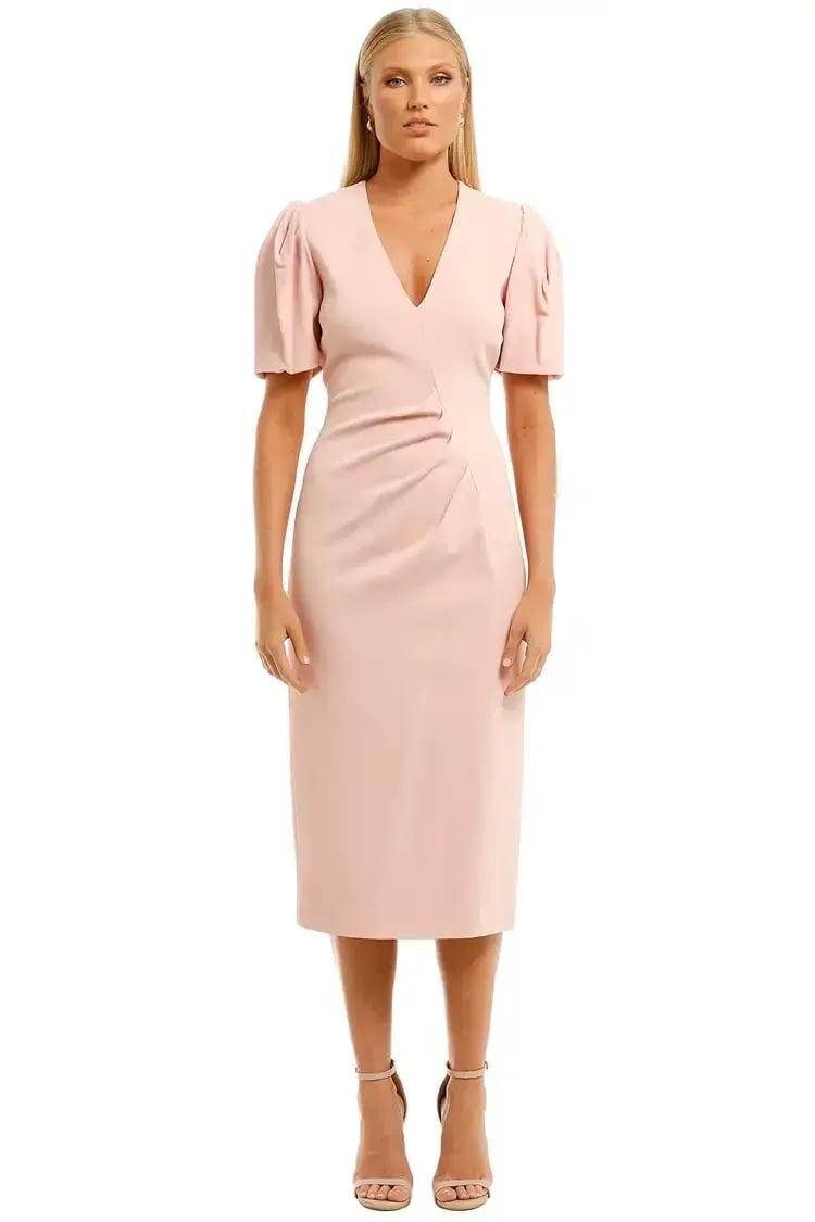 Ginger & Smart Vortex Midi Dress in Blush Pink Size 8 photo 2