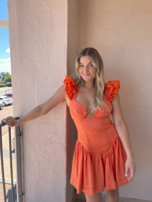 Aje Simone Frill Sleeve Mini Dress photo 4