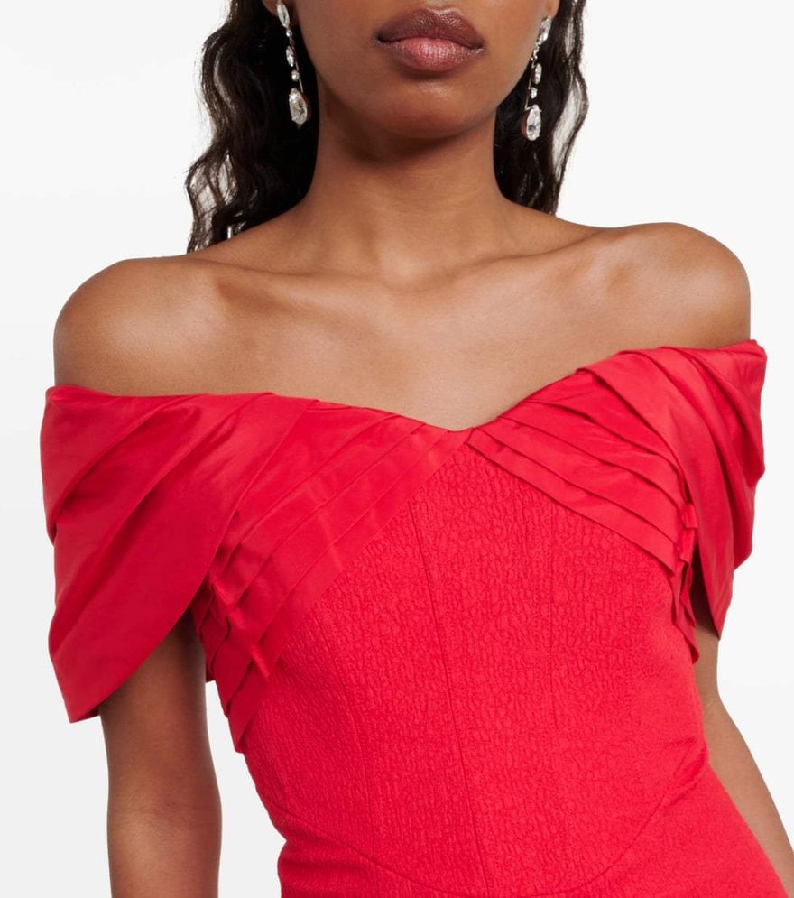Rebecca Vallance Chiara Off-Shoulder Midi Dress photo 2