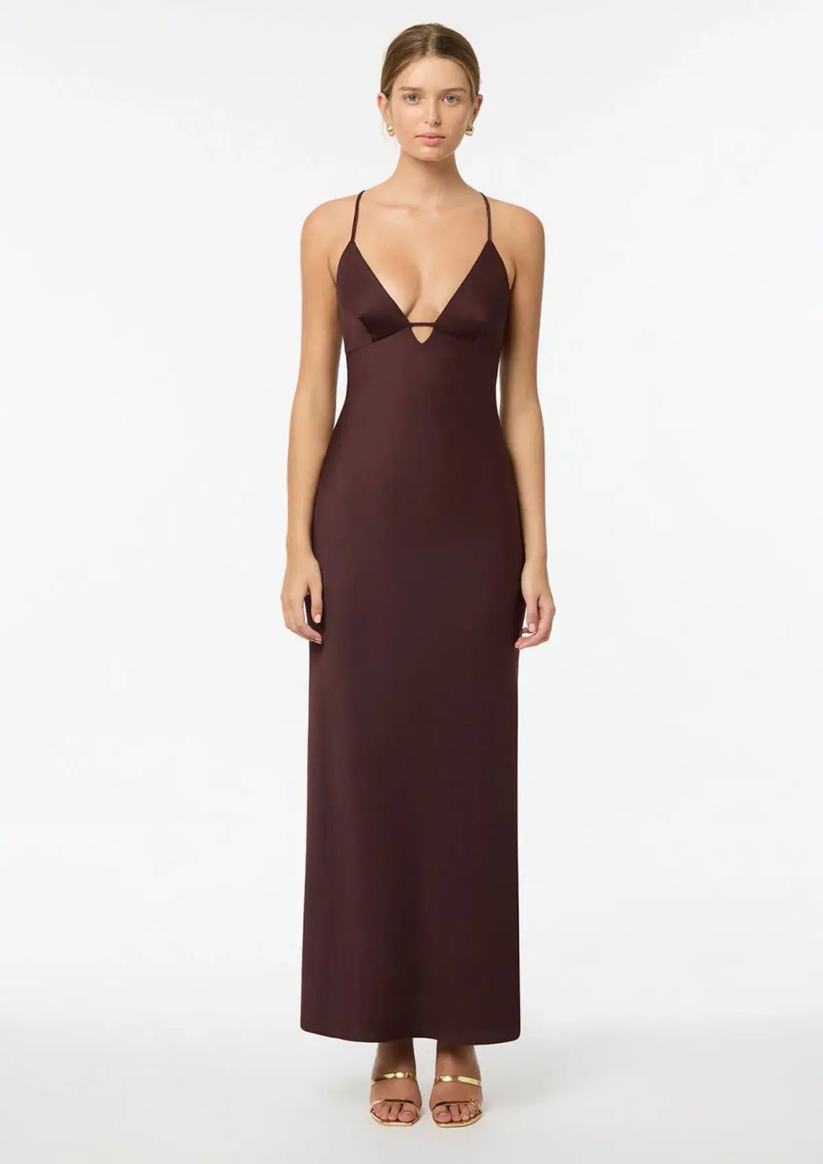 Manning Cartell Time To Shine Slip Dress in Truffle Brown Size 10 photo 3