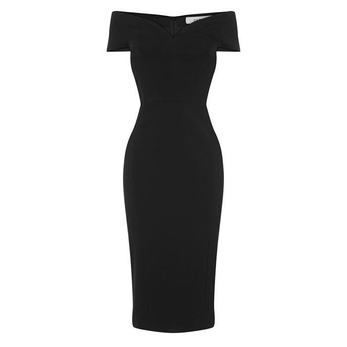 Coast Jessa Bardot Shift Dress Black Size 12 photo 5