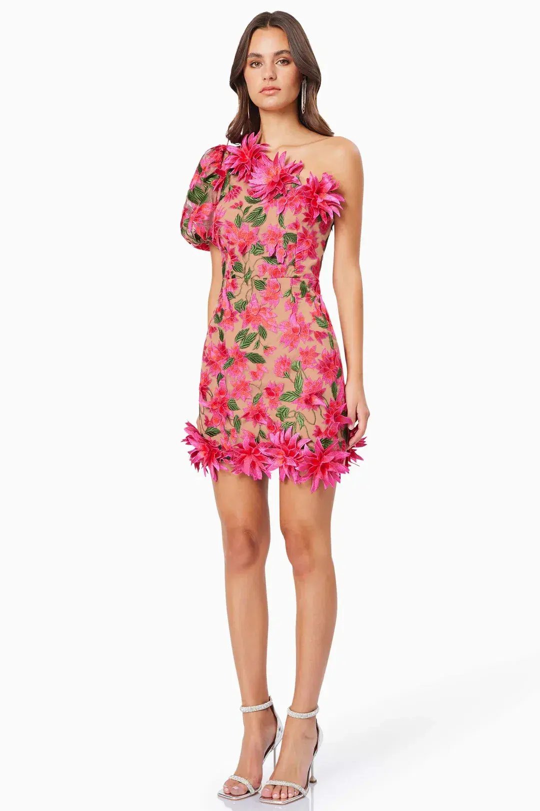 Elliatt Valentina One Shoulder Mini Dress Floral Size S / AU 8 photo 2