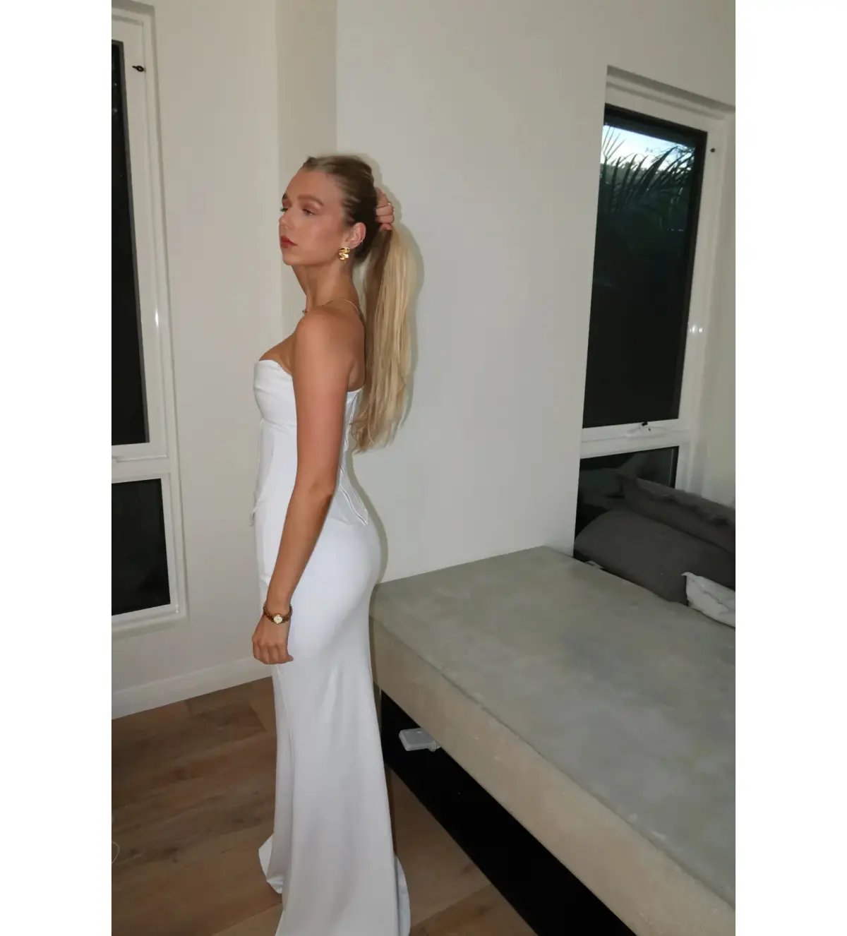 HNTR the label Louie Gown Blanc White Size XS / AU 6 photo 4