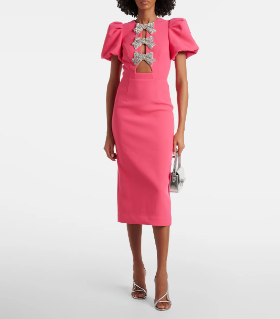Rebecca Vallance Posey Puff Sleeve Midi Dress photo 2