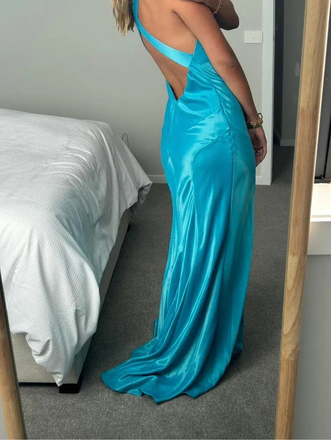 Ruth Tarvydas Aries Gown Aqua Size 12 photo 3