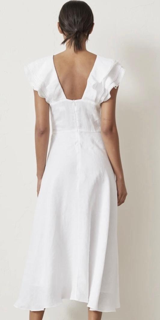 Bec & Bridge La Fontelina Linen Dress White Size 6 photo 2