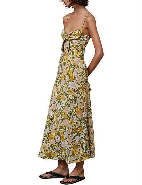 Bec & Bridge Brady Sleeveless Cut Out Midi Dress Floral Size 12 photo 2