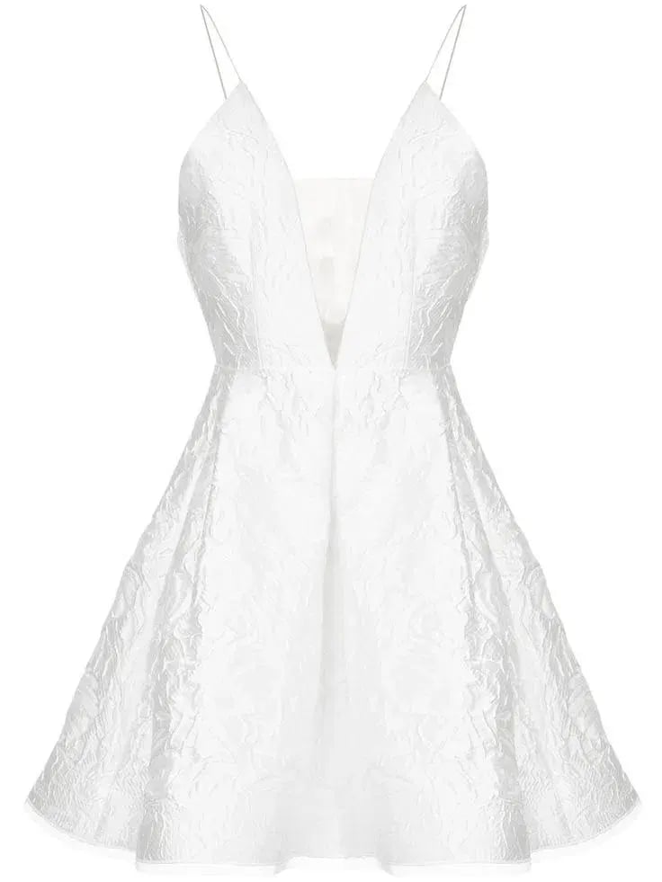Alex Perry Floral Brocade Mini Dress White Size 6 photo 3