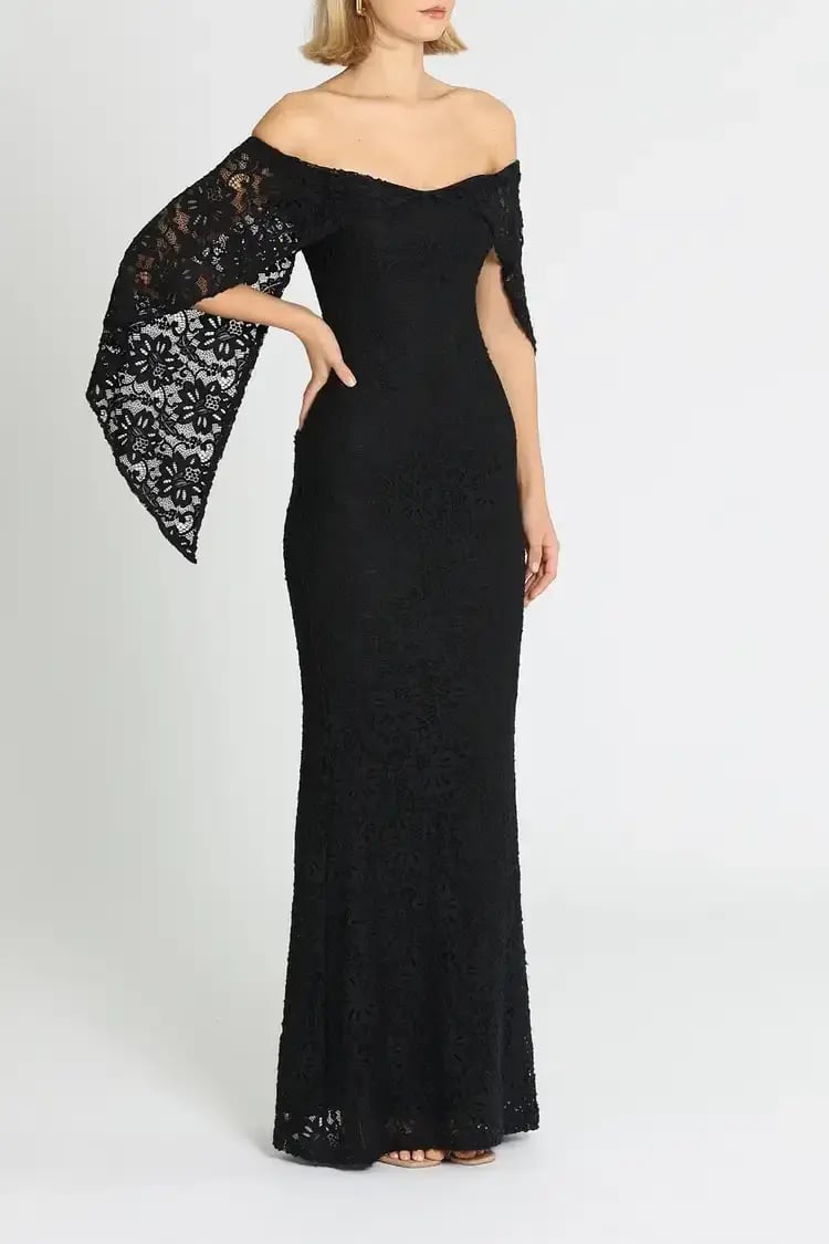Pasduchas Flourish Gown Black Size 8 photo 3