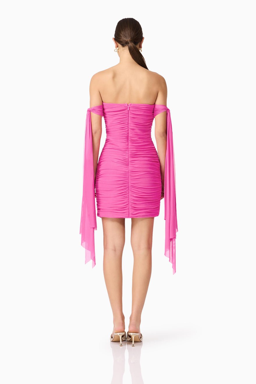 Elliatt Celina Off Shoulder Mini Dress - Hot Pink photo 2