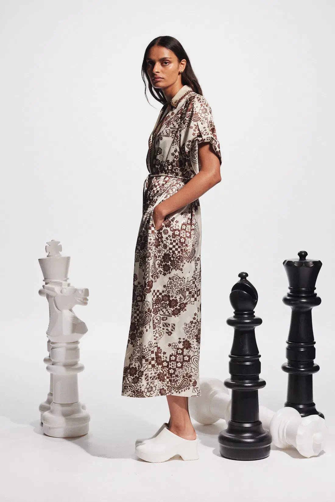 Alemais Vinnie Shirt Dress Print Size AU 14 photo 2