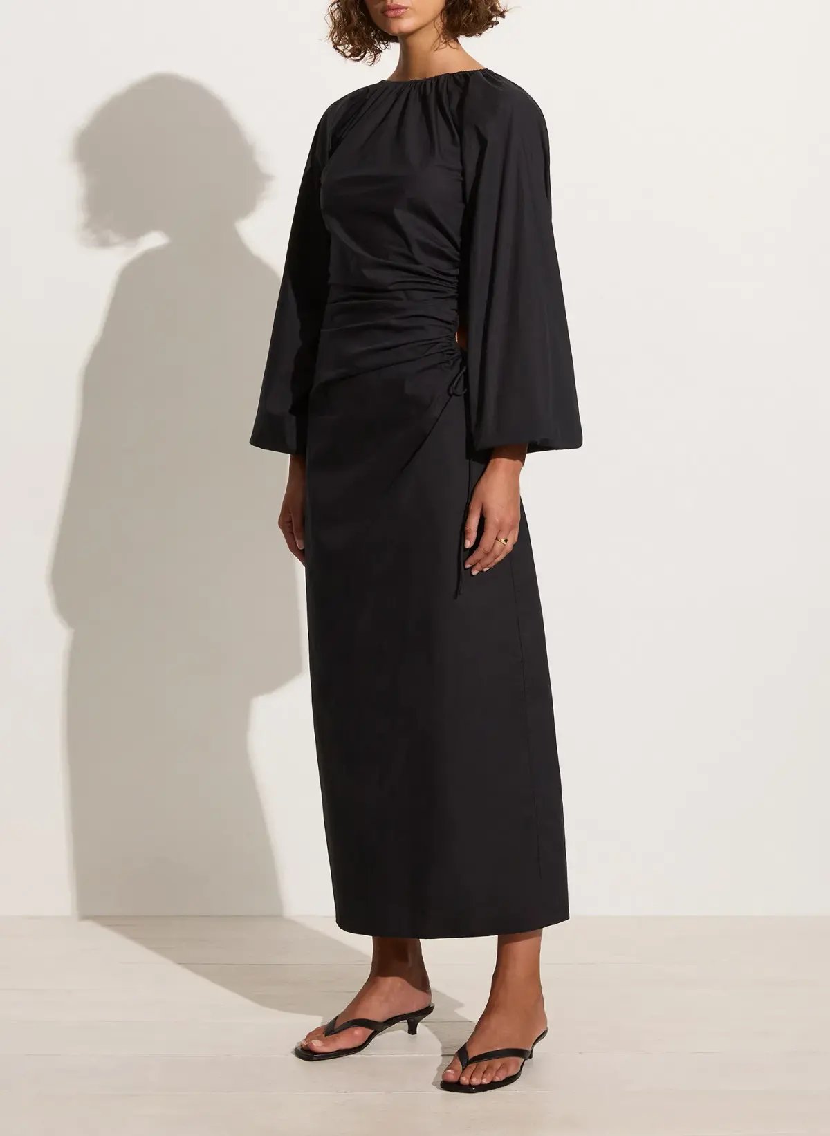 Faithfull The Brand De Deus Midi Dress Black Size AU 8 photo 2