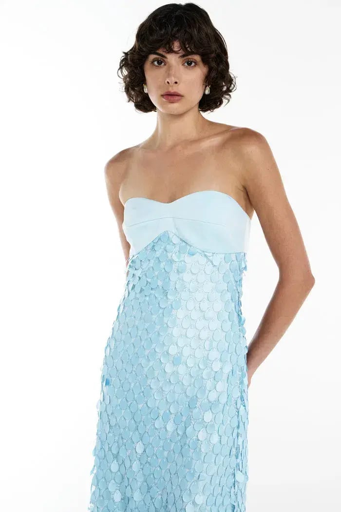 Manning Cartell Supreme Extreme Balconette Maxi  Dress Acqua Spritz Size 8 photo 3