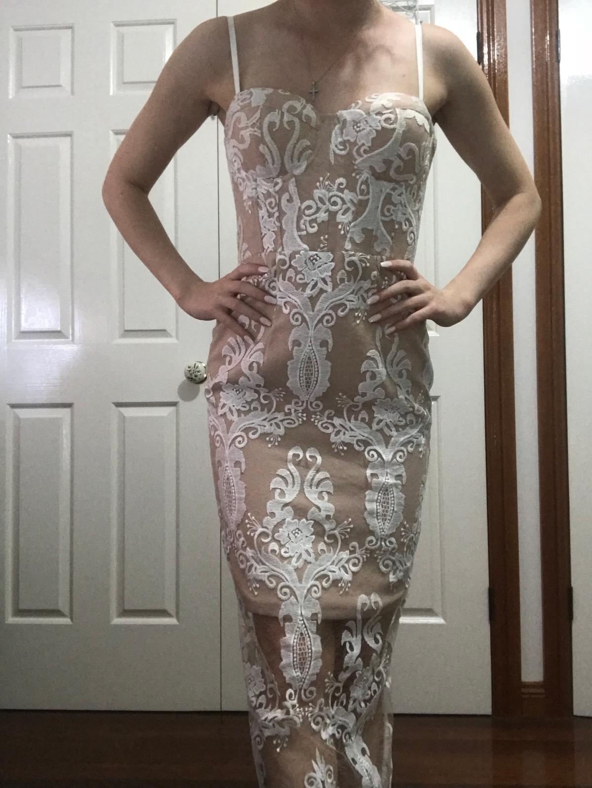 Elle Zeitoune Victoria Gown White Size 6 photo 3