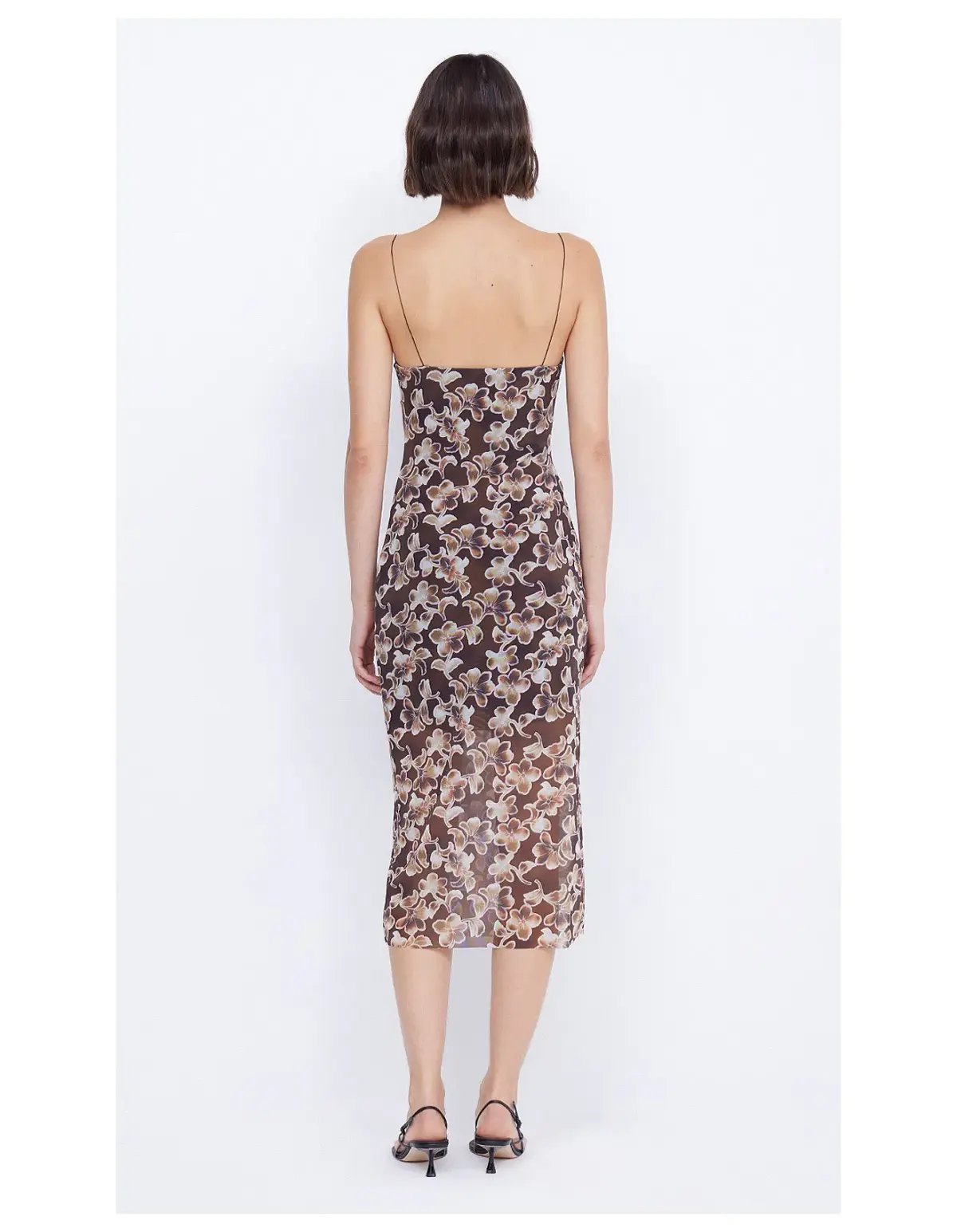 Bec & Bridge Herlani Singlet Midi Dress Hibiscus Choc Size 8 photo 2