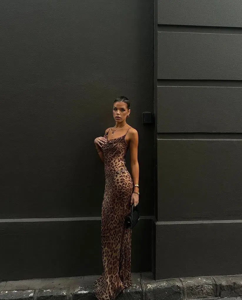 Rat And Boa Valentina Maxi Dress in Leopard Print Size XS/AU 6 photo 2