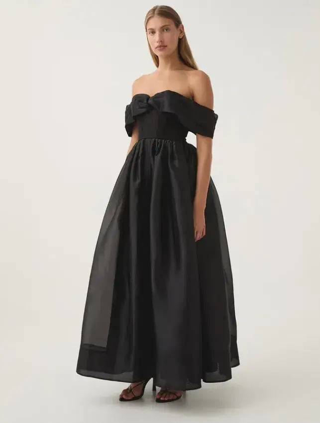 Aje Cordelia Corseted Maxi Dress Black Size 12 photo 3