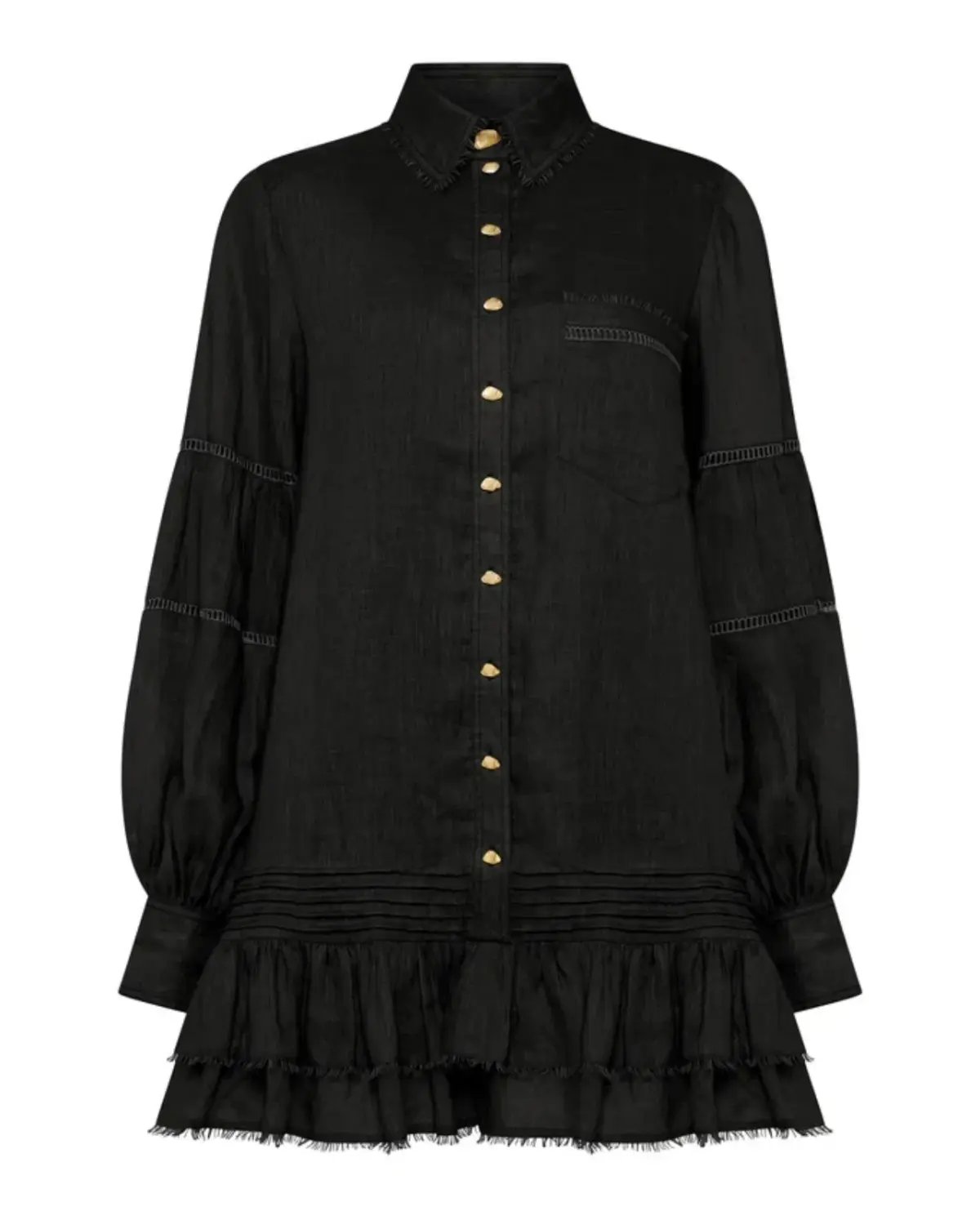 Lotus Shirt Mini Dress Size 6 photo 3